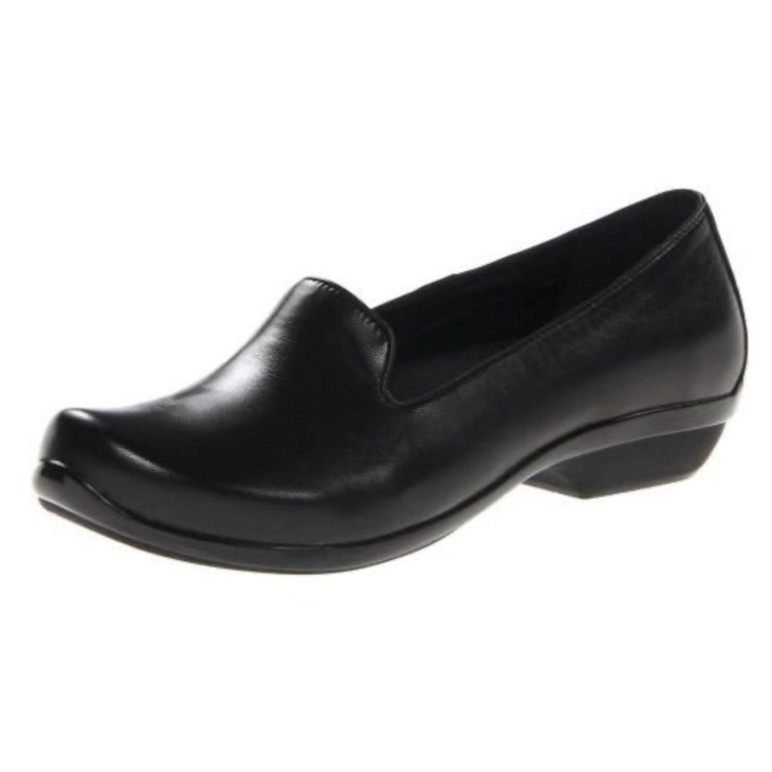 Dansko Womens Olivia Loafers Sz 41 Black Leather Flats Work Nursing Comfort
